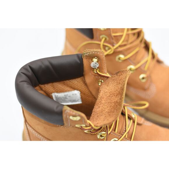 Timberland Women's Junior’s 6" Premium Waterproof Boots Wheat Nubuck Size 5 - Picture 7 of 9